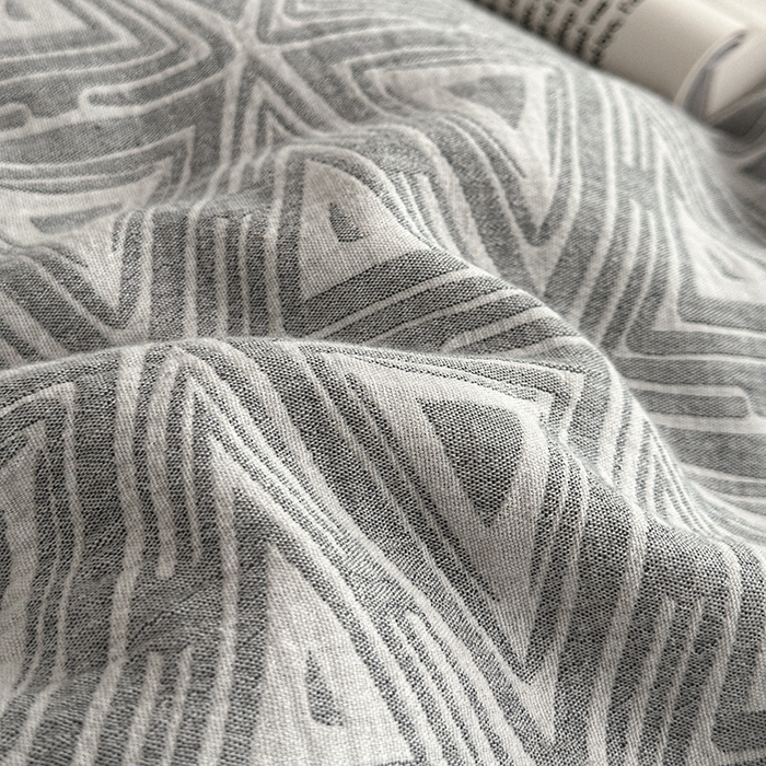 91家纺网 家纺一手货源 找家纺 宜代光年 2025新款色织水洗棉提花四件套（第一批） 岸堤-蓝灰