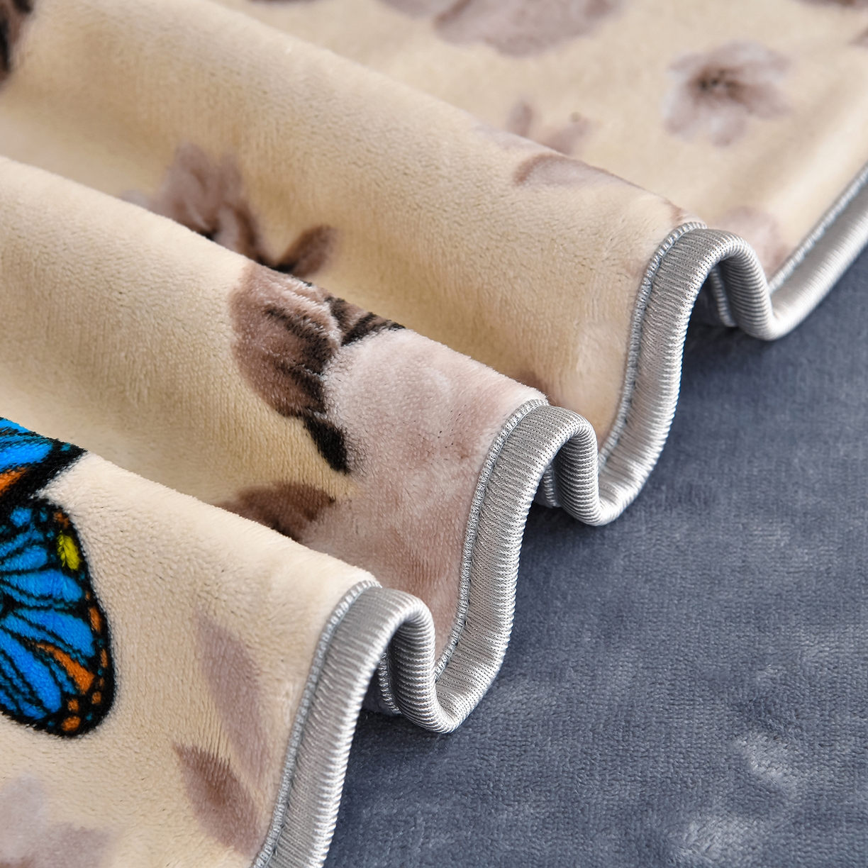 91家纺网 家纺一手货源 找家纺 缘莉娜家纺 2025高克重8斤牛奶绒四件套金貂绒法莱绒加厚保暖直播电商爆款 蝶恋花