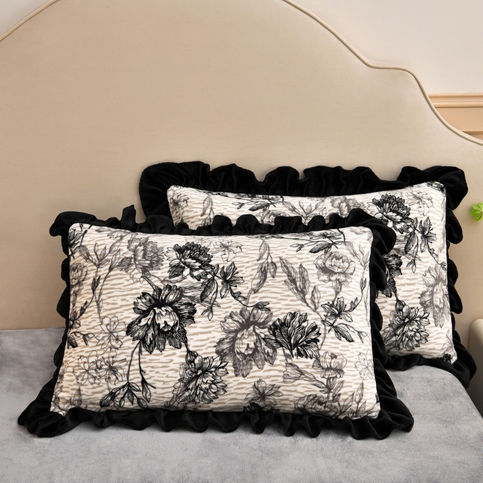 91家纺网 家纺一手货源 找家纺 （总）曼尼 2025新款韩版花边牛奶绒四件套