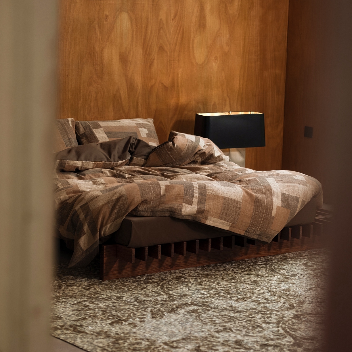 91家纺网 家纺一手货源 找家纺 （总）山舍家居 2025新款全棉纯棉色织提花磨毛四件套-麦桑