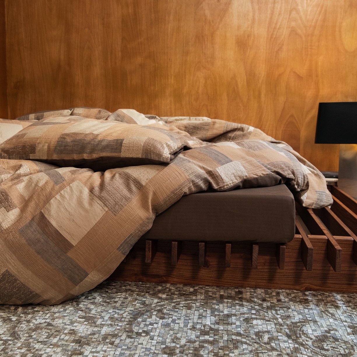 91家纺网 家纺一手货源 找家纺 （总）山舍家居 2025新款全棉纯棉色织提花磨毛四件套-麦桑