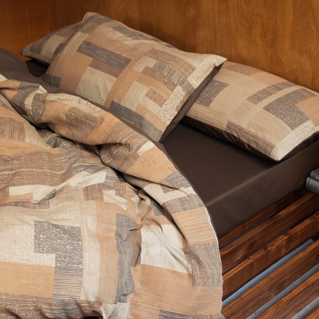 91家纺网 家纺一手货源 找家纺 （总）山舍家居 2025新款全棉纯棉色织提花磨毛四件套-麦桑