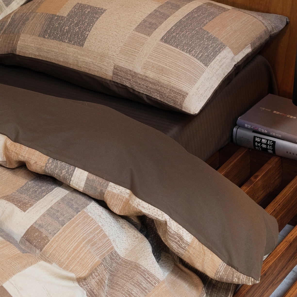 91家纺网 家纺一手货源 找家纺 （总）山舍家居 2025新款全棉纯棉色织提花磨毛四件套-麦桑