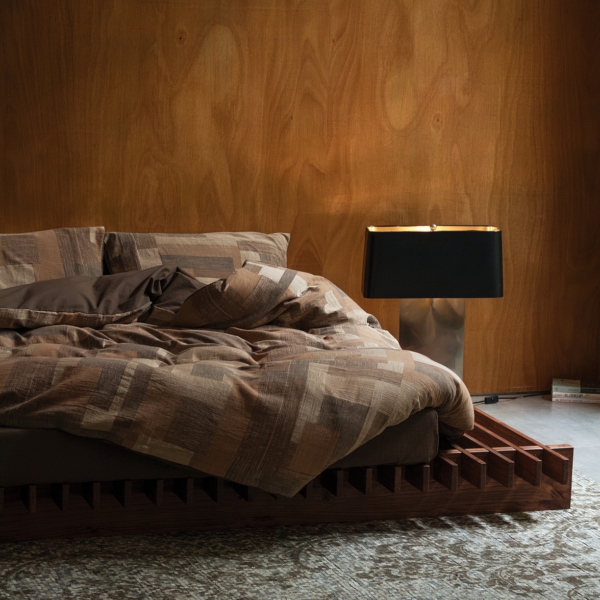 91家纺网 家纺一手货源 找家纺 （总）山舍家居 2025新款全棉纯棉色织提花磨毛四件套-麦桑