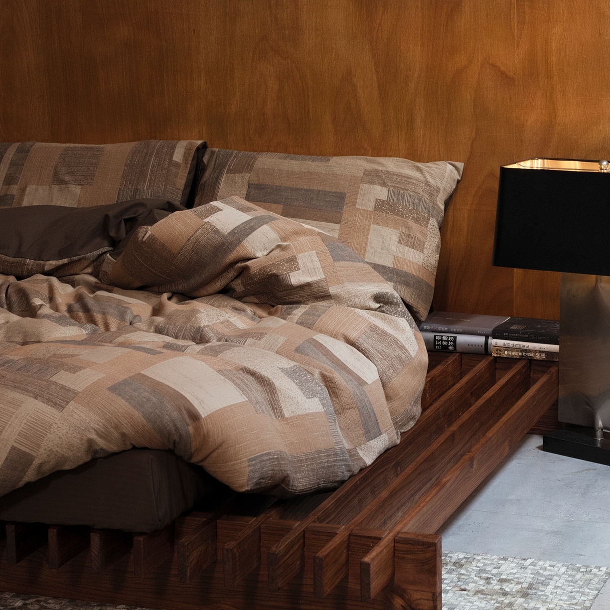 91家纺网 家纺一手货源 找家纺 （总）山舍家居 2025新款全棉纯棉色织提花磨毛四件套-麦桑