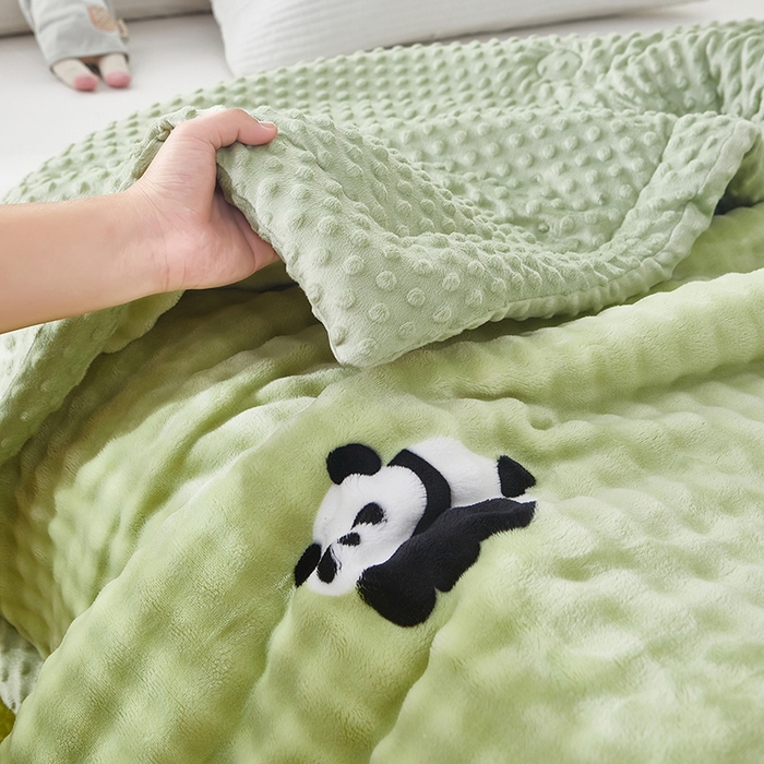 91家纺网 家纺一手货源 找家纺 （总）中国龙家纺 2025新款双面可用兔毛绒豆豆被被子被芯