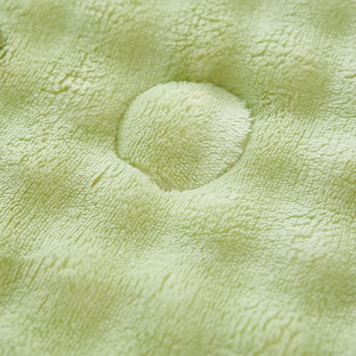 91家纺网 家纺一手货源 找家纺 中国龙家纺 2025新款双面可用兔毛绒豆豆被被子被芯 熊猫点点-绿