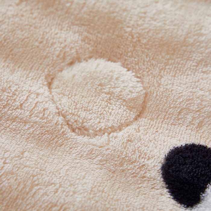 91家纺网 家纺一手货源 找家纺 中国龙家纺 2025新款双面可用兔毛绒豆豆被被子被芯 熊猫点点-咖