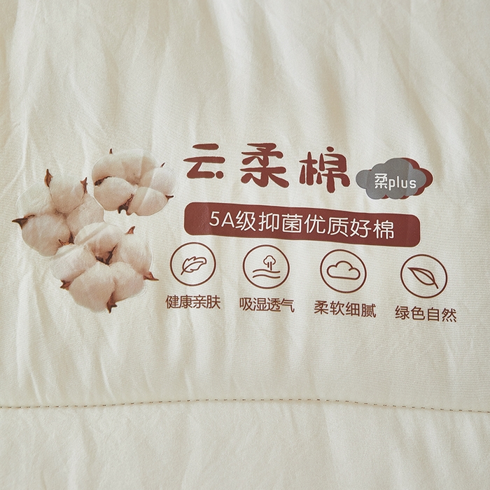 91家纺网 家纺一手货源 找家纺 中国龙家纺 2025新款亲肤水洗棉棉花被被子被芯 云眠-米