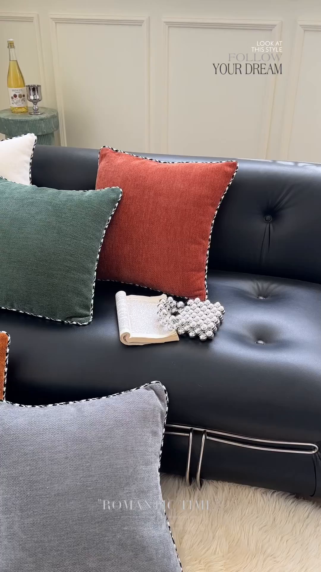 91家纺网 家纺一手货源 找家纺 （总）美茉家居 2025新款加厚高端沙发布雪尼尔滚边方枕抱枕