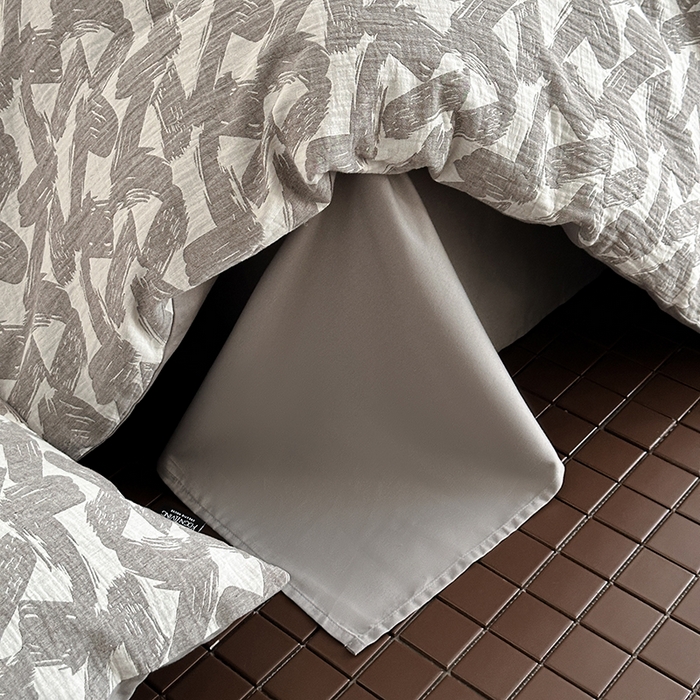 91家纺网 家纺一手货源 找家纺 宜代光年 2025新款色织水洗棉提花四件套（第一批） 温差-灰