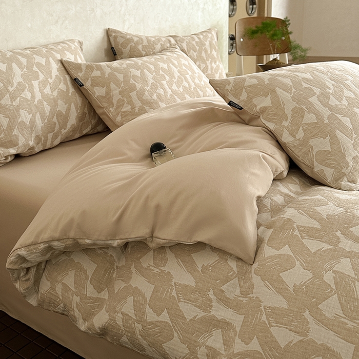 91家纺网 家纺一手货源 找家纺 宜代光年 2025新款色织水洗棉提花四件套（第一批） 温差-米