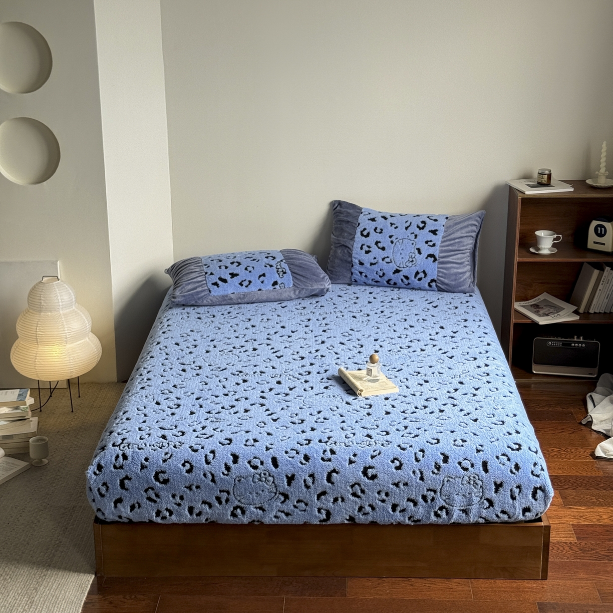 新印象 2025新款阳离子绒保暖床笠 阳离子绒-斑豹蓝