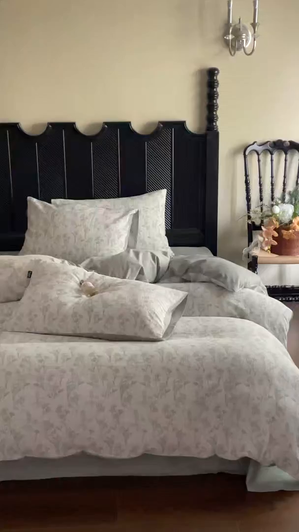 91家纺网 家纺一手货源 找家纺 宜代光年 2025新款色织水洗棉提花四件套（第一批） 言柒 森林绿