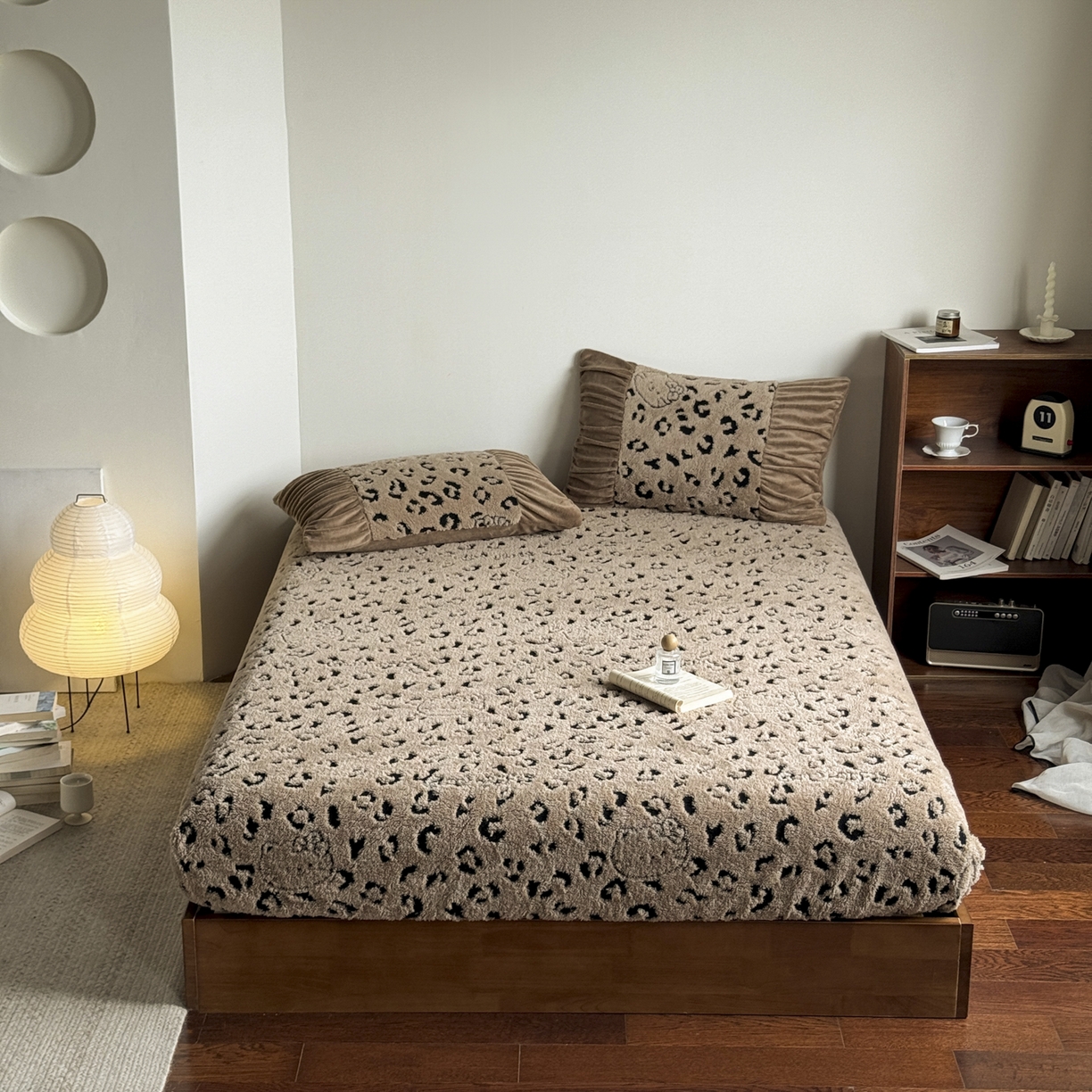 新印象 2025新款阳离子绒保暖床笠 阳离子绒-斑豹驼
