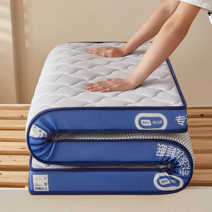 91家纺网 家纺一手货源 找家纺 鹿辉家居（原吉欧力） 2025新款牛奶丝记忆棉床垫-学生款 舒适灰