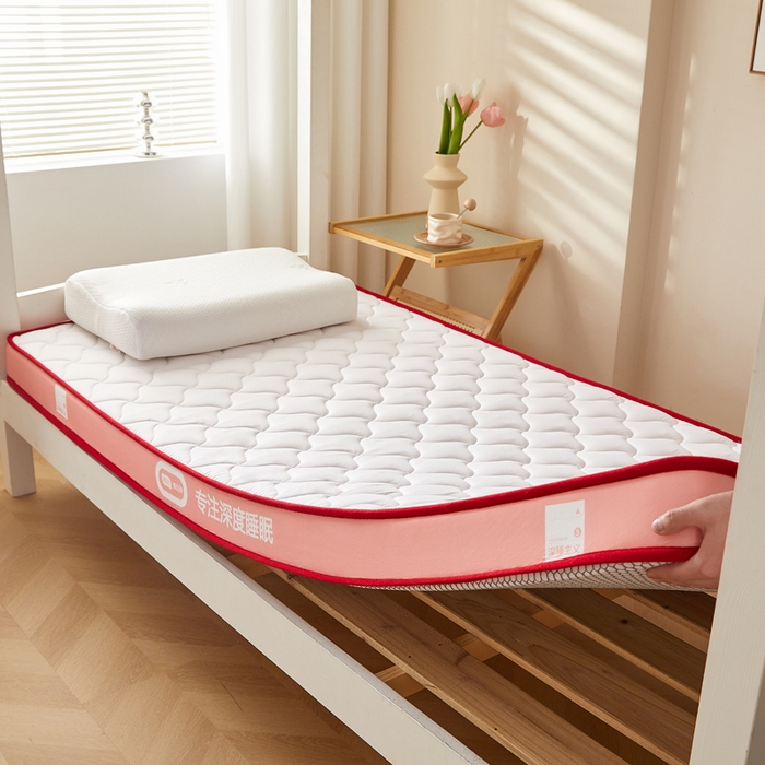 91家纺网 家纺一手货源 找家纺 鹿辉家居（原吉欧力） 2025新款牛奶丝记忆棉床垫-学生款 舒适红