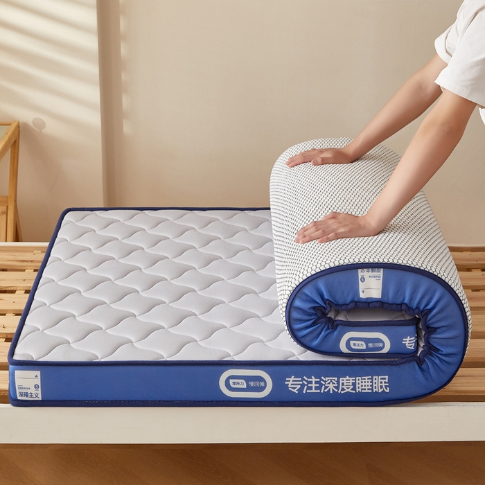 91家纺网 家纺一手货源 找家纺 鹿辉家居（原吉欧力） 2025新款牛奶丝记忆棉床垫-学生款 舒适灰