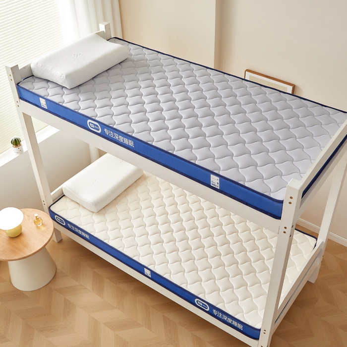 91家纺网 家纺一手货源 找家纺 鹿辉家居（原吉欧力） 2025新款牛奶丝记忆棉床垫-学生款 舒适白