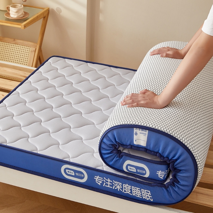 91家纺网 家纺一手货源 找家纺 鹿辉家居（原吉欧力） 2025新款牛奶丝记忆棉床垫-学生款 舒适灰