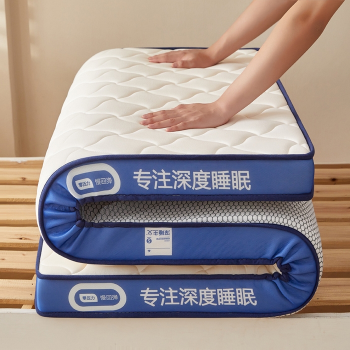 91家纺网 家纺一手货源 找家纺 鹿辉家居（原吉欧力） 2025新款牛奶丝记忆棉床垫-学生款 舒适白