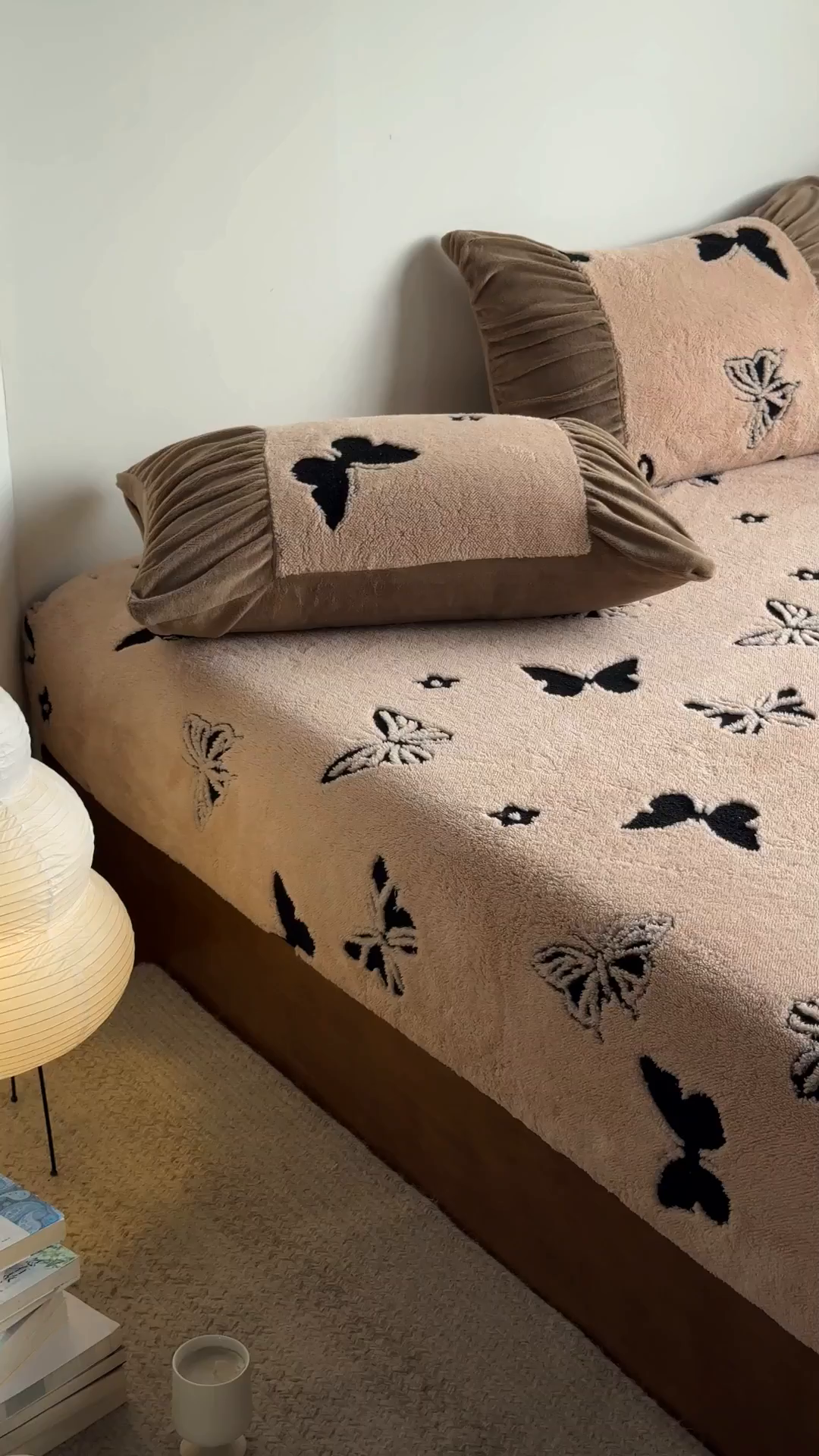 91家纺网 家纺一手货源 找家纺 新印象 2025新款阳离子绒保暖床笠 阳离子绒-蝶季