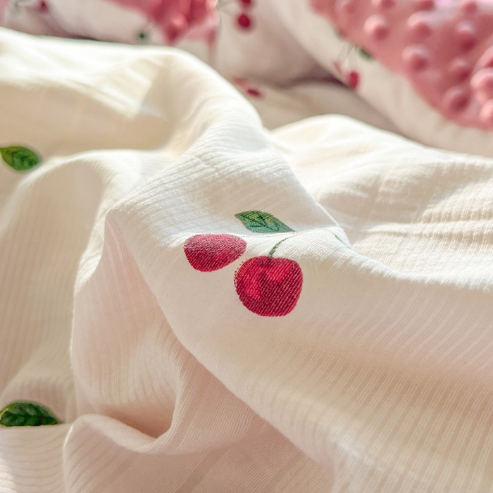 91家纺网 家纺一手货源 找家纺 美宜家 2025新款豆豆绒冬被子皱皱棉提花春秋被芯豆豆被 花季