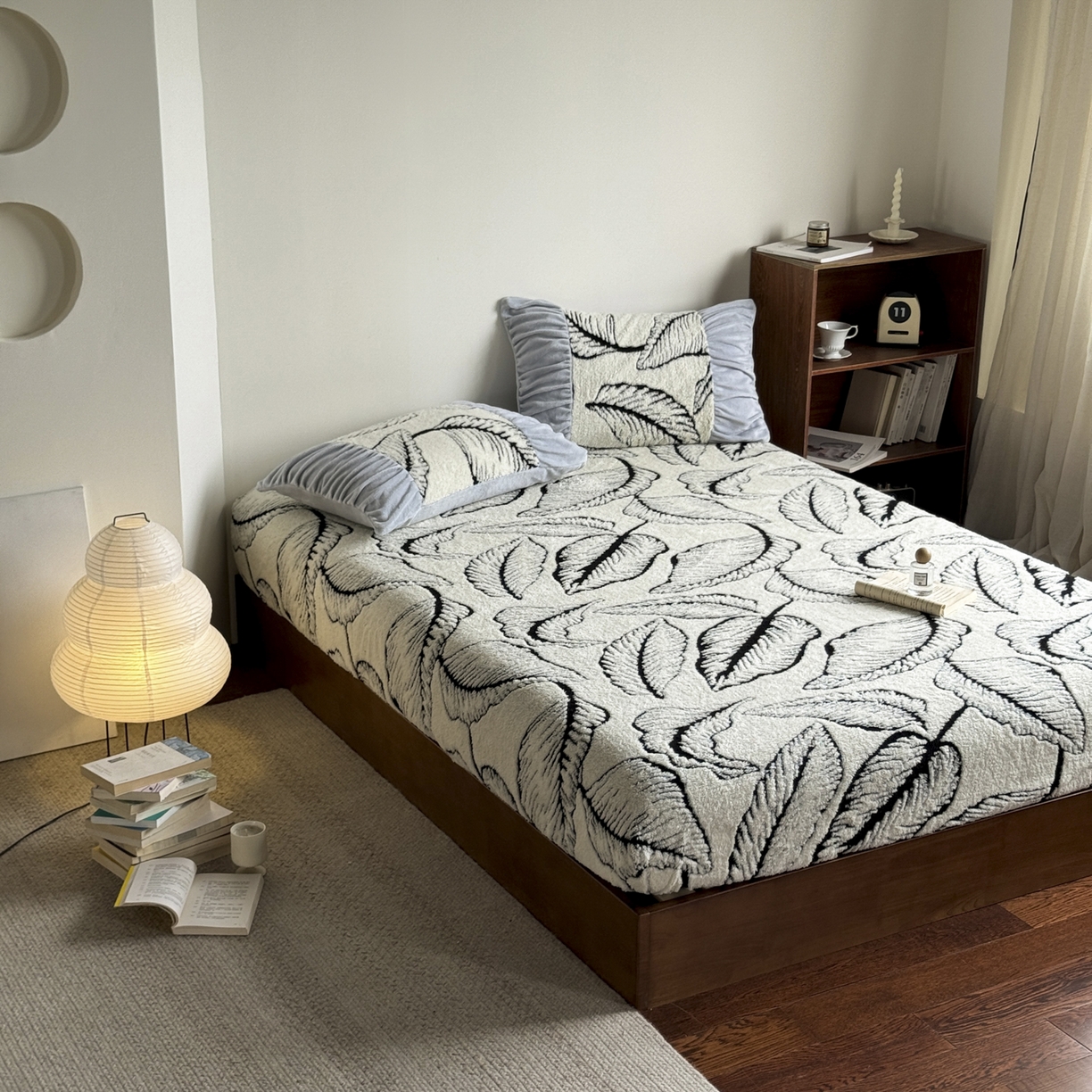 91家纺网 家纺一手货源 找家纺 新印象 2025新款阳离子绒保暖床笠 阳离子绒-樊林奶白