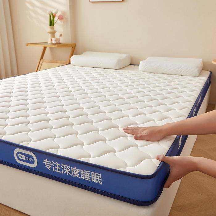 91家纺网 家纺一手货源 找家纺 （总）鹿辉家居（原吉欧力） 2025新款牛奶丝记忆棉床垫-成人款