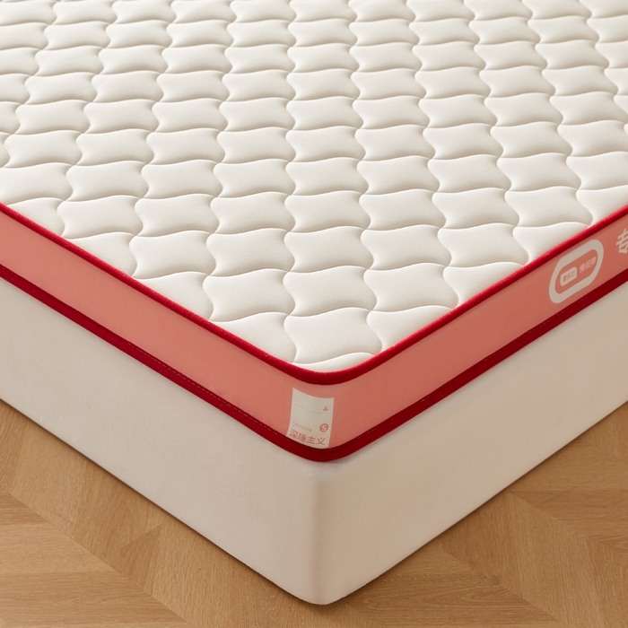 91家纺网 家纺一手货源 找家纺 鹿辉家居（原吉欧力） 2025新款牛奶丝记忆棉床垫-成人款 舒适红