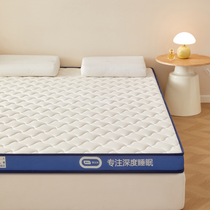 91家纺网 家纺一手货源 找家纺 鹿辉家居（原吉欧力） 2025新款牛奶丝记忆棉床垫-成人款 舒适白