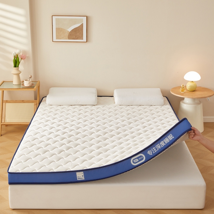 91家纺网 家纺一手货源 找家纺 鹿辉家居（原吉欧力） 2025新款牛奶丝记忆棉床垫-成人款 舒适白