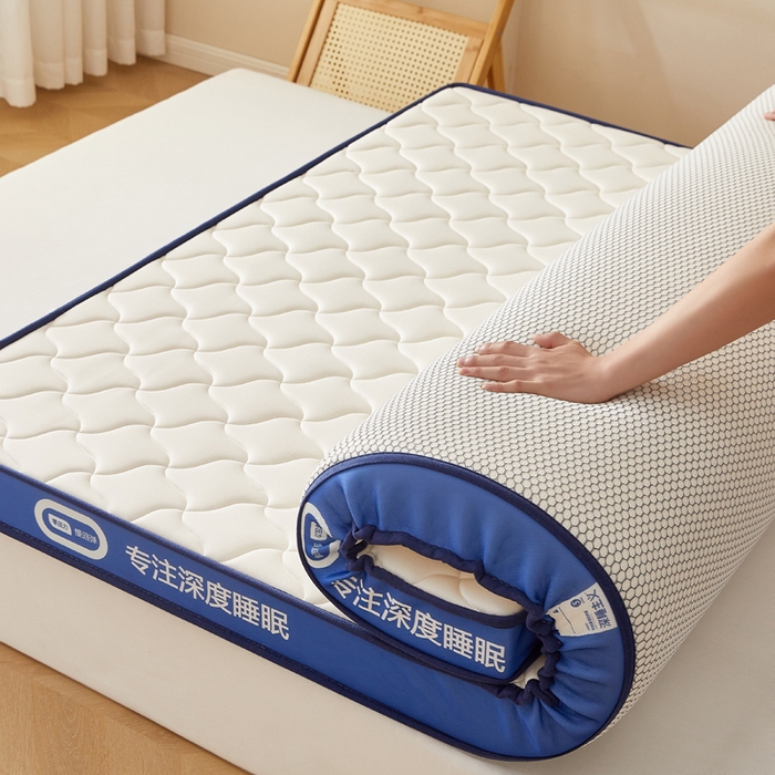 91家纺网 家纺一手货源 找家纺 鹿辉家居（原吉欧力） 2025新款牛奶丝记忆棉床垫-成人款 舒适白