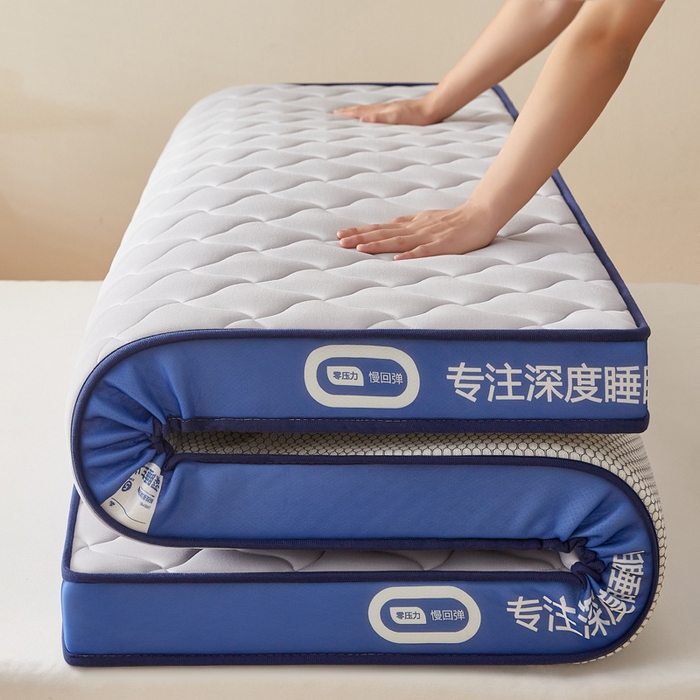 91家纺网 家纺一手货源 找家纺 鹿辉家居（原吉欧力） 2025新款牛奶丝记忆棉床垫-成人款 舒适灰