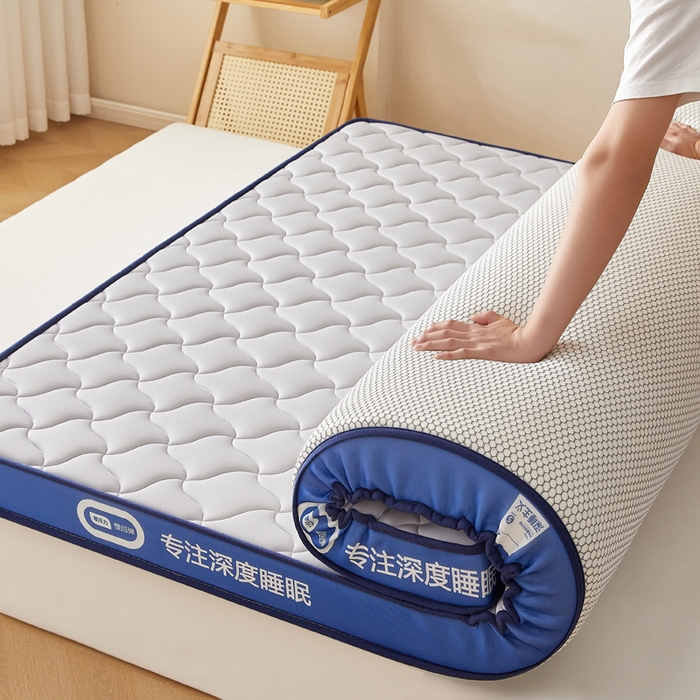 91家纺网 家纺一手货源 找家纺 鹿辉家居（原吉欧力） 2025新款牛奶丝记忆棉床垫-成人款 舒适灰