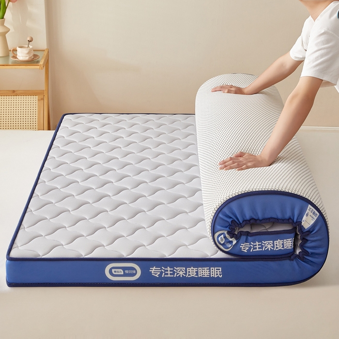 91家纺网 家纺一手货源 找家纺 鹿辉家居（原吉欧力） 2025新款牛奶丝记忆棉床垫-成人款 舒适灰