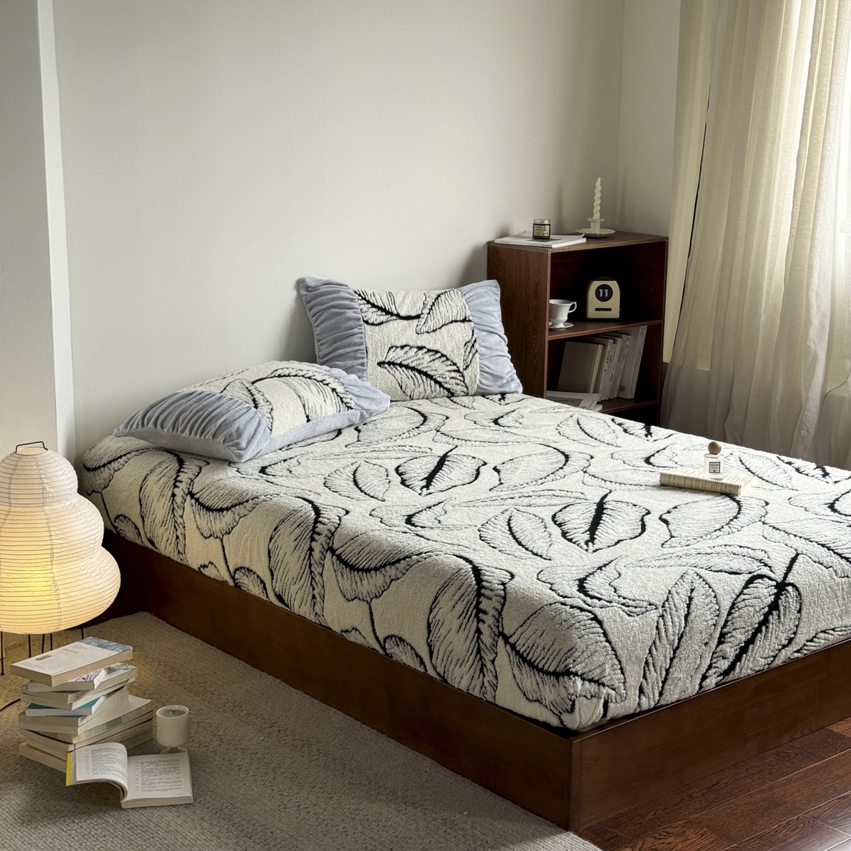 91家纺网 家纺一手货源 找家纺 新印象 2025新款阳离子绒保暖床笠 阳离子绒-樊林奶白