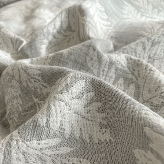 91家纺网 家纺一手货源 找家纺 宜代光年 2025新款色织水洗棉提花四件套（第二批） 镜中叶-灰