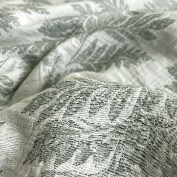 91家纺网 家纺一手货源 找家纺 宜代光年 2025新款色织水洗棉提花四件套（第二批） 镜中叶-绿