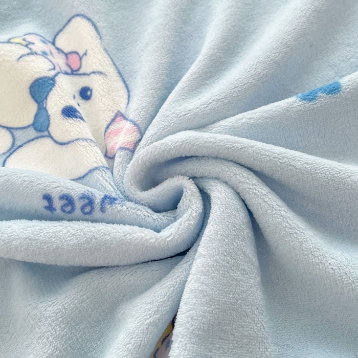 91家纺网 家纺一手货源 找家纺 爱屋及屋 2025新款牛奶绒印花床单 大耳狗狗