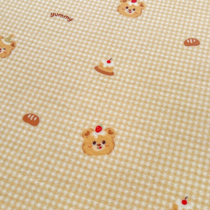 91家纺网 家纺一手货源 找家纺 爱屋及屋 2025新款牛奶绒印花床单 蛋糕小熊