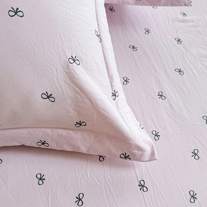 91家纺网 家纺一手货源 找家纺 优家居 2025新品水洗棉床裙四件套韩版糯糯棉水洗皱皱纱床罩直播爆款 粉雾结语