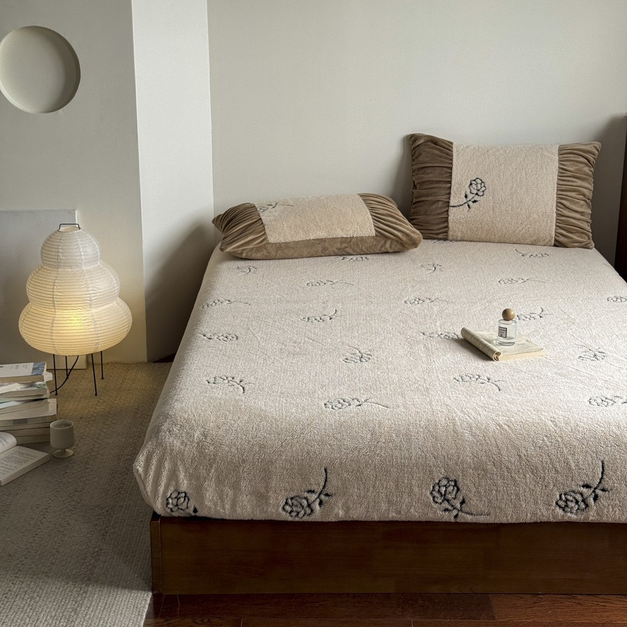 91家纺网 家纺一手货源 找家纺 新印象 2025新款阳离子绒保暖床笠 阳离子绒-赫本