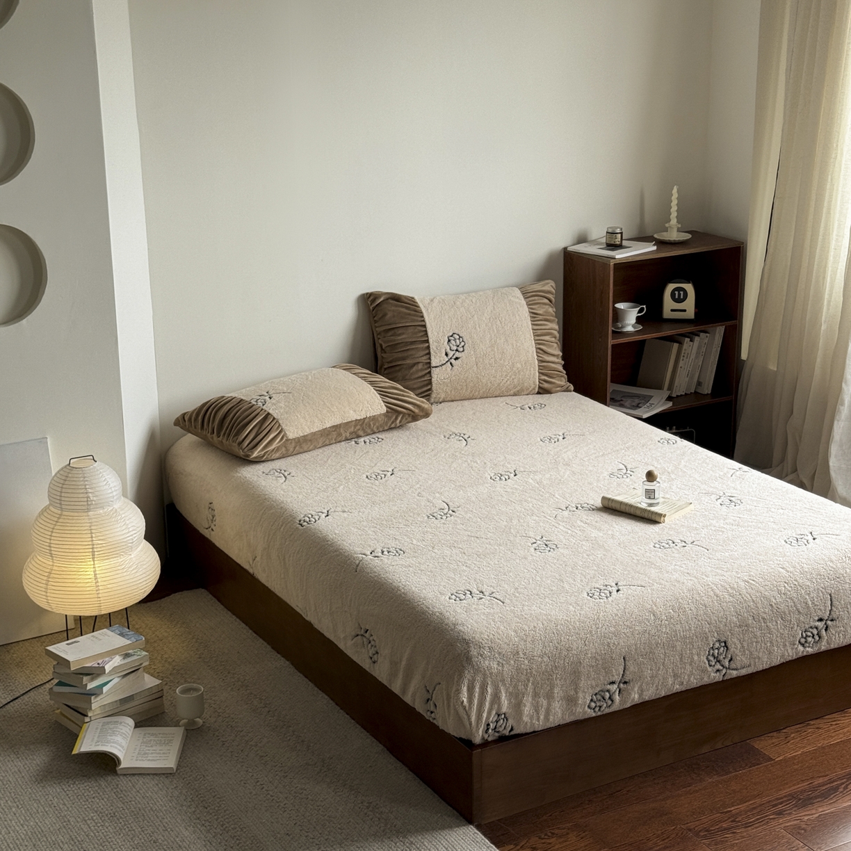 91家纺网 家纺一手货源 找家纺 新印象 2025新款阳离子绒保暖床笠 阳离子绒-赫本