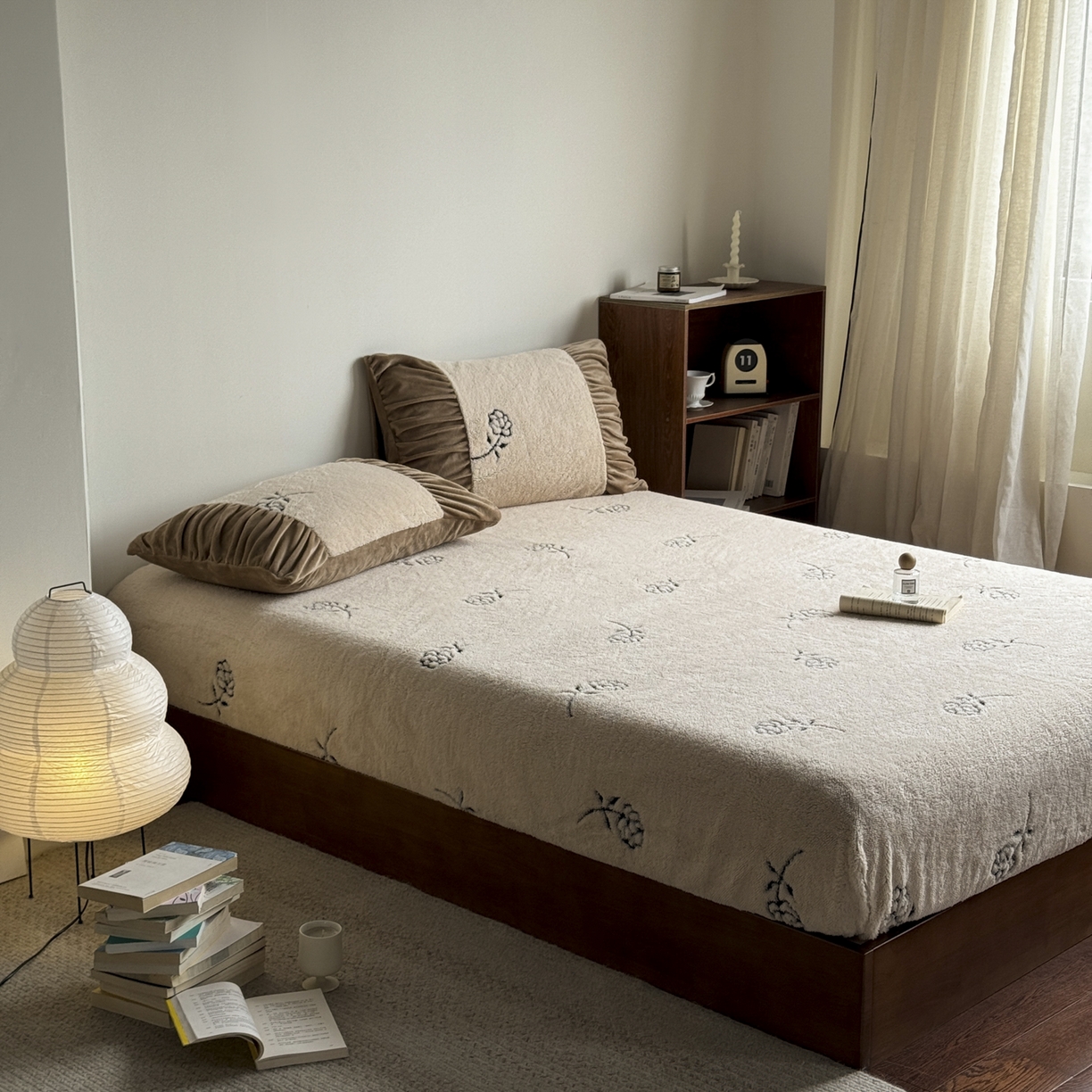 91家纺网 家纺一手货源 找家纺 新印象 2025新款阳离子绒保暖床笠 阳离子绒-赫本