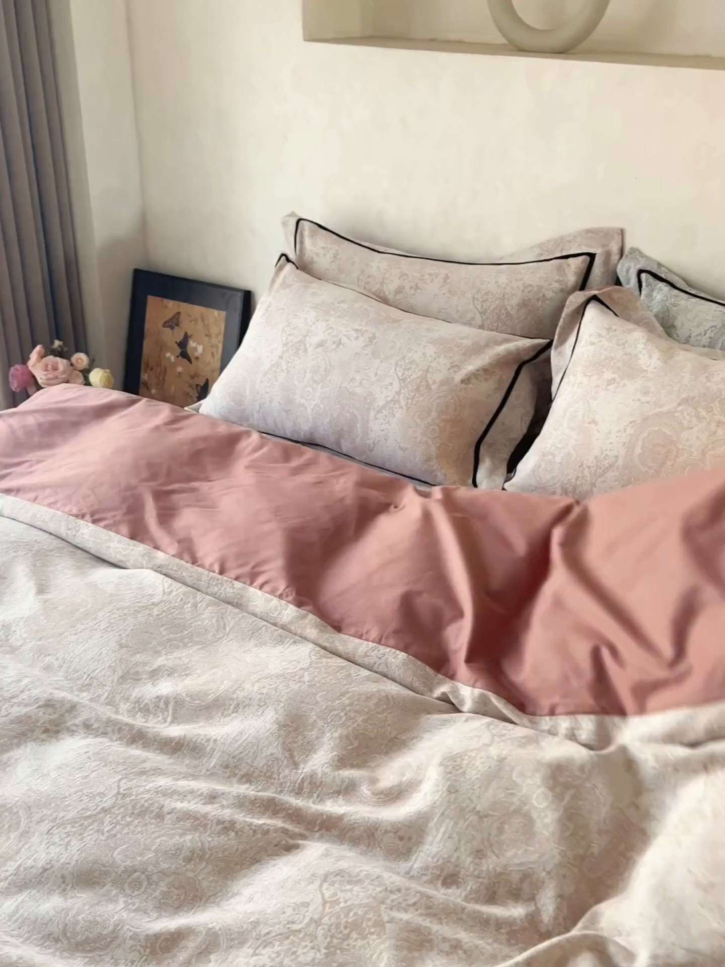 91家纺网 家纺一手货源 找家纺 （总）宜代光年 2025新款色织大提花织带枕套四件套