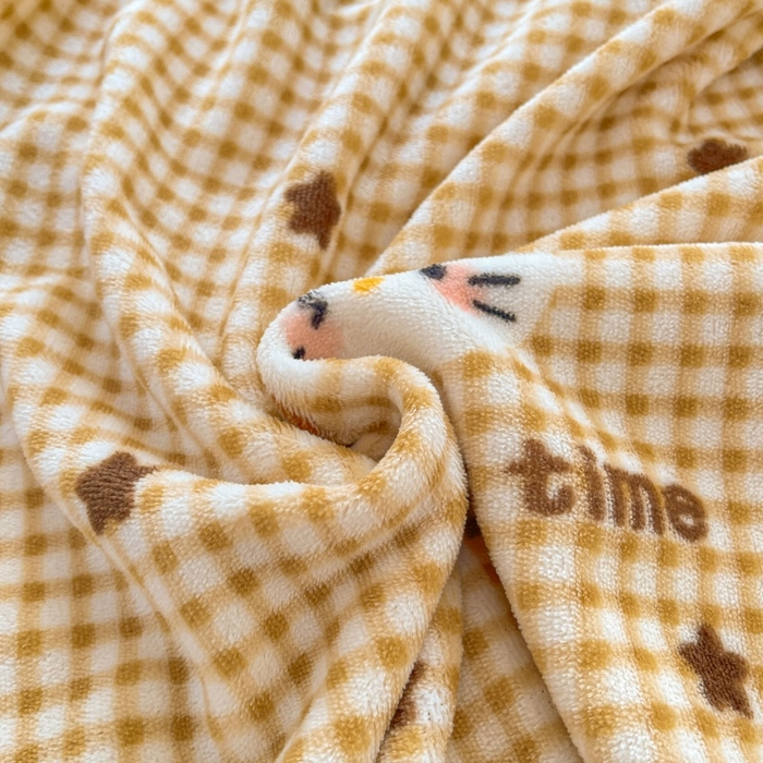 91家纺网 家纺一手货源 找家纺 爱屋及屋 2025新款牛奶绒印花床单 可爱猫