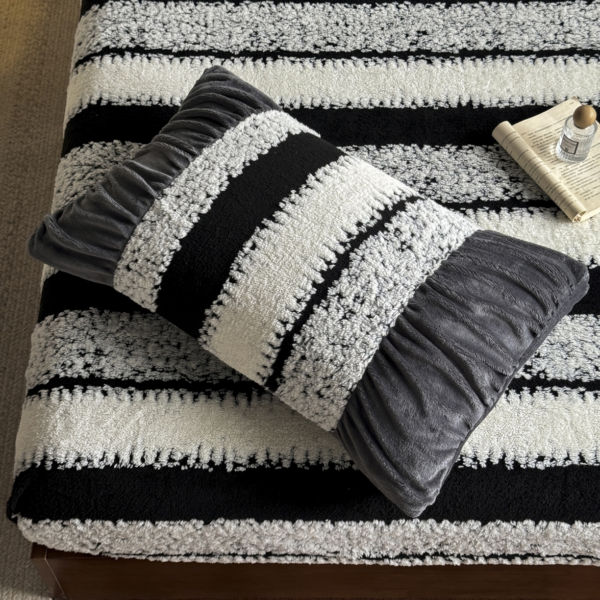 91家纺网 家纺一手货源 找家纺 新印象 2025新款阳离子绒保暖床笠 阳离子绒-里维斯