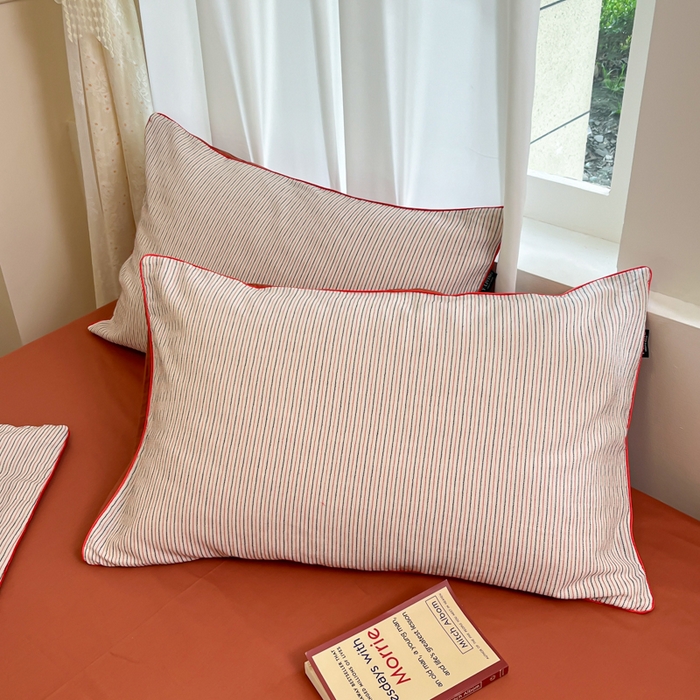 91家纺网 家纺一手货源 找家纺 宜代光年 2025新款全棉提花森韵系列大豆夏被子被芯 森韵夏被-暖橘