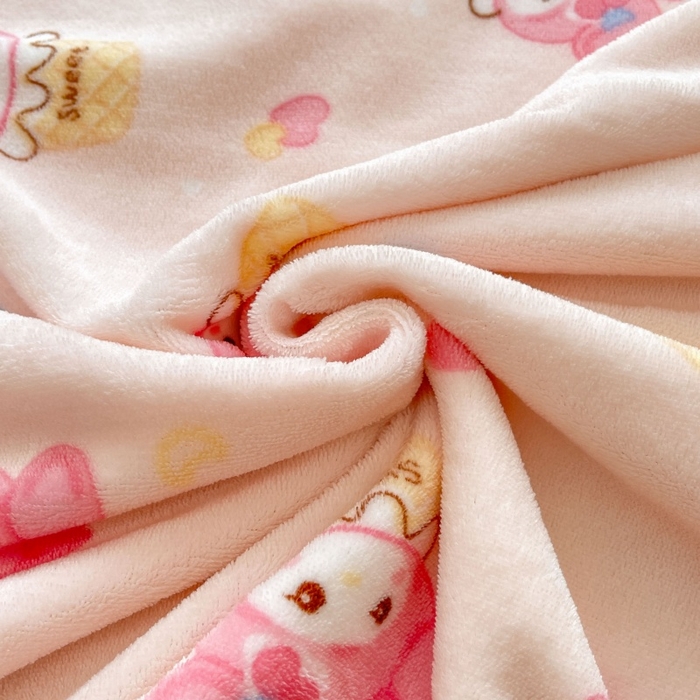 91家纺网 家纺一手货源 找家纺 爱屋及屋 2025新款牛奶绒印花床单 甜筒乐蒂